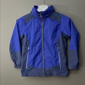 L.L. Bean Kids Two-Tone Blue Raincoat - Size 6X/7